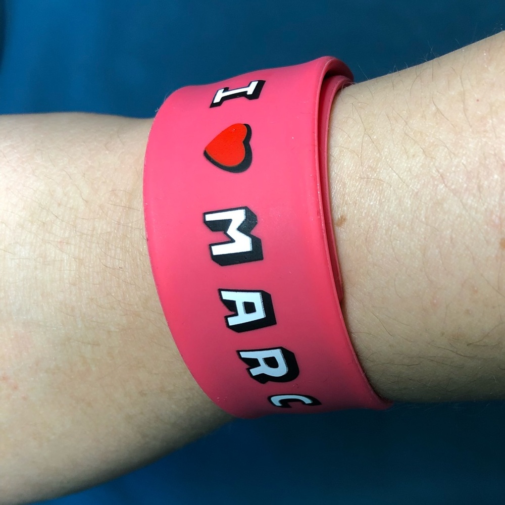 Marc by Marc Jacobs slap bracelet in pink